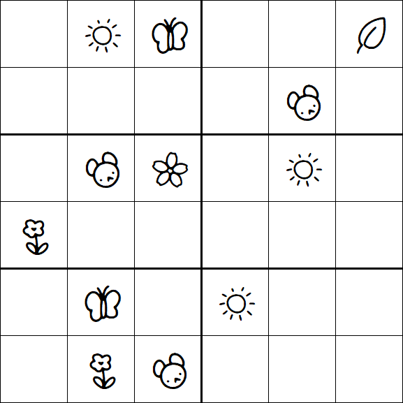 Kids Sudoku 6x6 - Difficile