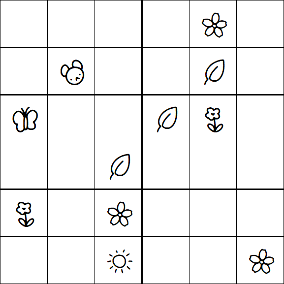 Kids Sudoku 6x6 - Hard