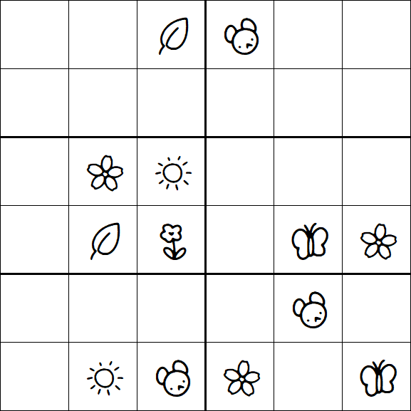 Kids Sudoku 6x6 - Difficile