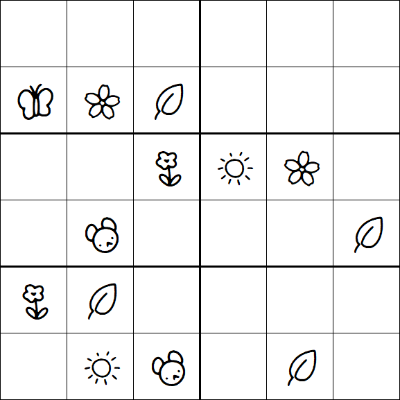 Kids Sudoku 6x6 - Difficile