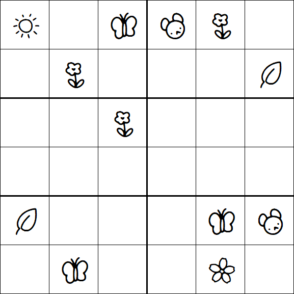 Kids Sudoku 6x6 - Difícil