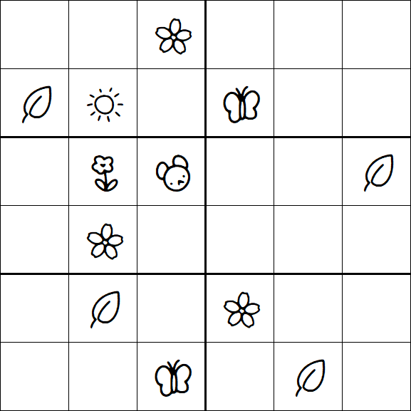 Kids Sudoku 6x6 - Difícil