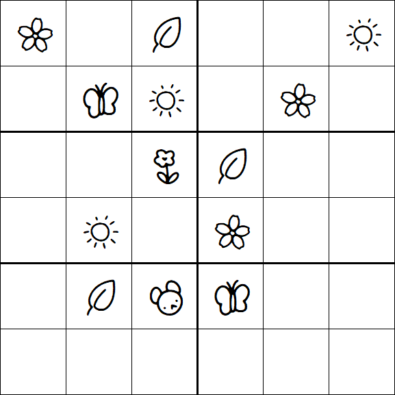 Kids Sudoku 6x6 - Difícil