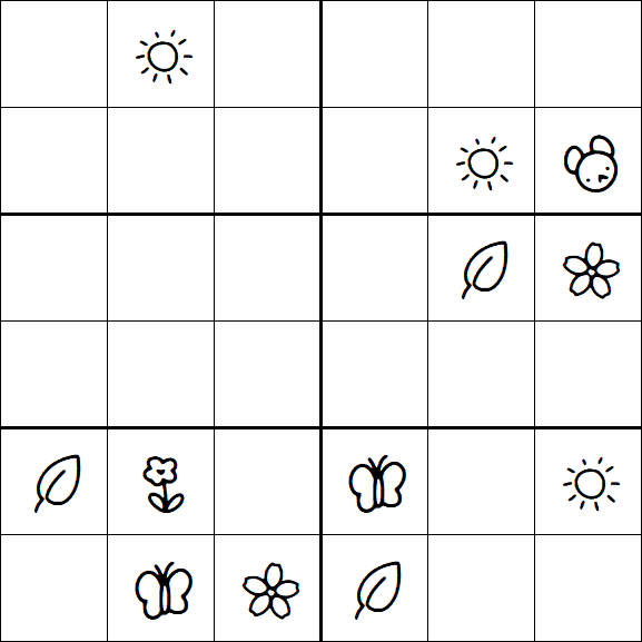 Kids Sudoku 6x6 - Difícil