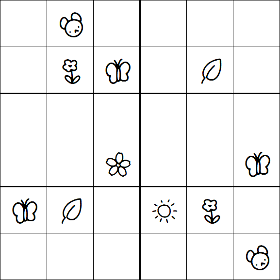 Kids Sudoku 6x6 - Difícil