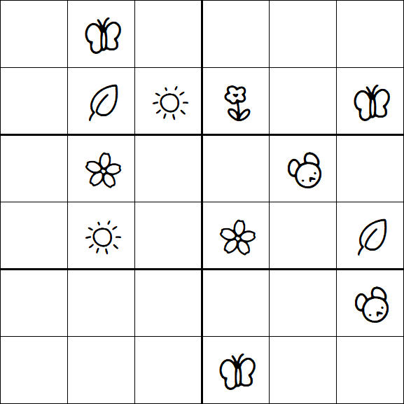 Kids Sudoku 6x6 - Difícil