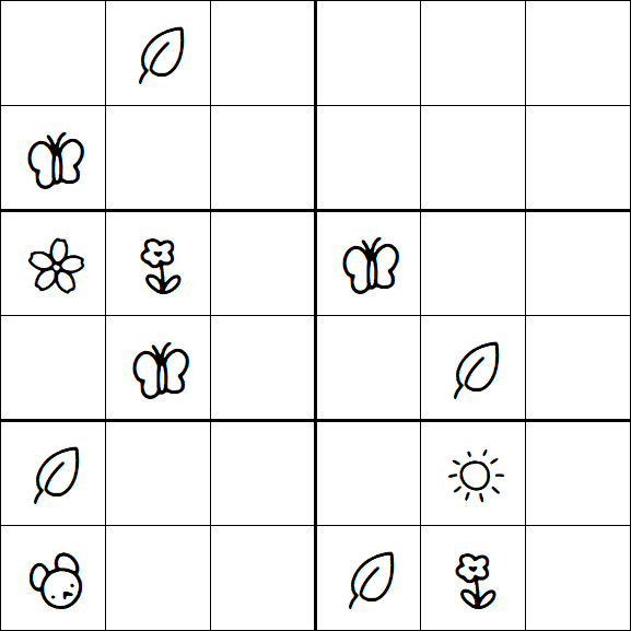 Kids Sudoku 6x6 - Difícil