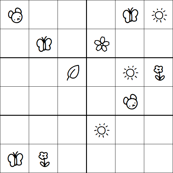 Kids Sudoku 6x6 - Difícil