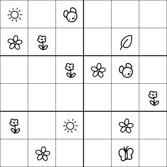 Kids Sudoku 6x6 - Difícil