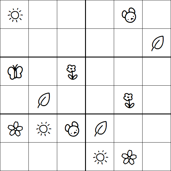 Kids Sudoku 6x6 - Difícil