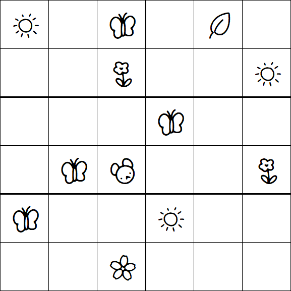 Kids Sudoku 6x6 - Difícil