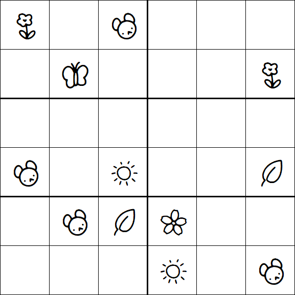 Kids Sudoku 6x6 - Difícil