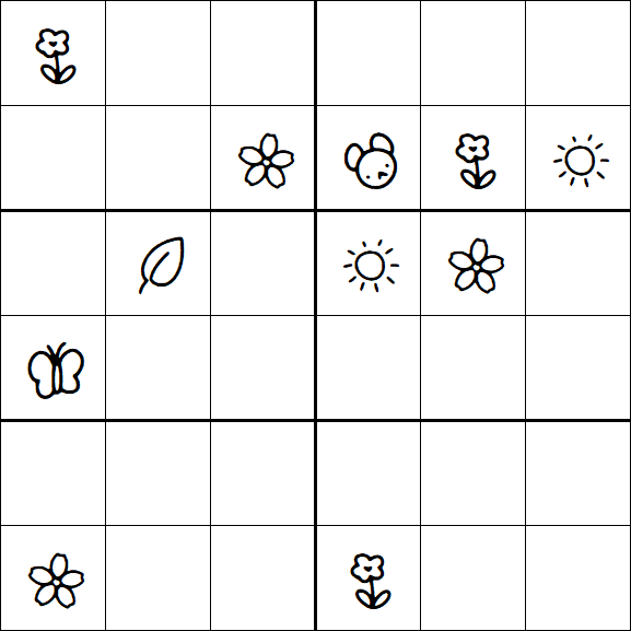 Kids Sudoku 6x6 - Difícil