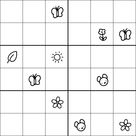 Kids Sudoku 6x6 - Difícil