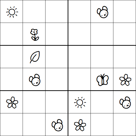 Kids Sudoku 6x6 - Difícil