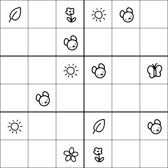Kids Sudoku 6x6 - Difícil