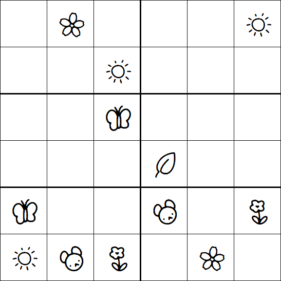 Kids Sudoku 6x6 - Difícil