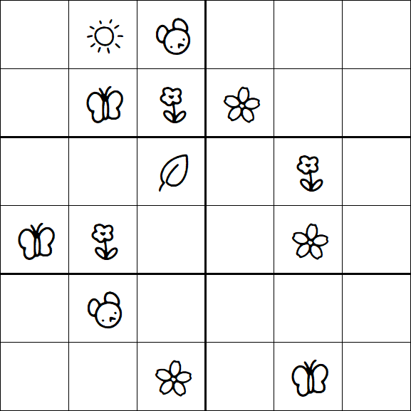 Kids Sudoku 6x6 - Hard