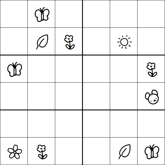 Kids Sudoku 6x6 - Difícil