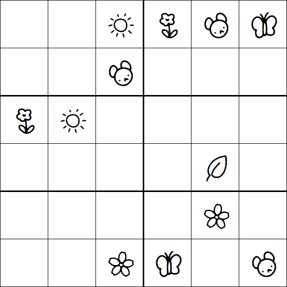 Kids Sudoku 6x6 - Difícil