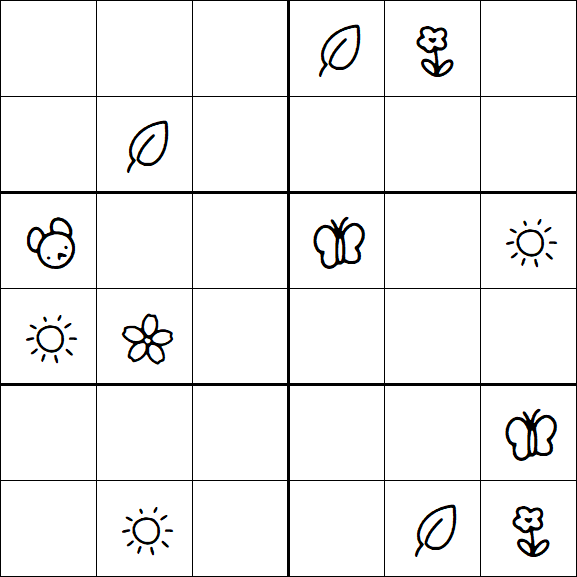 Kids Sudoku 6x6 - Difícil