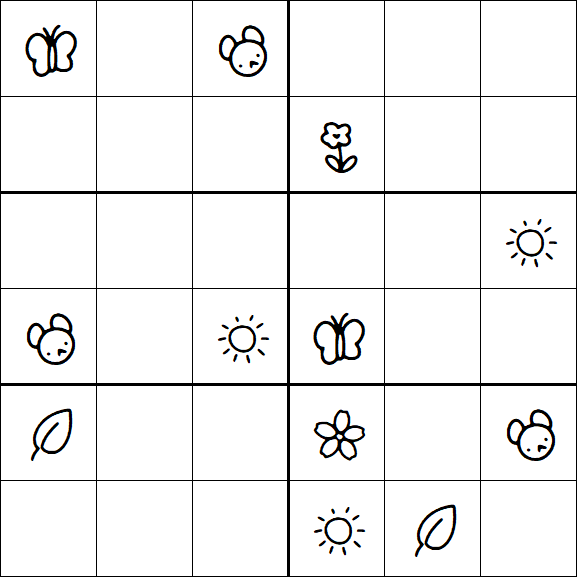 Kids Sudoku 6x6 - Difícil