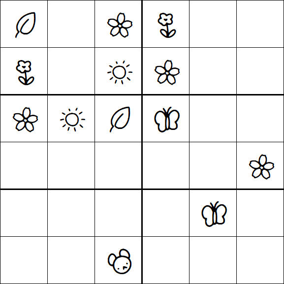 Kids Sudoku 6x6 - Difícil