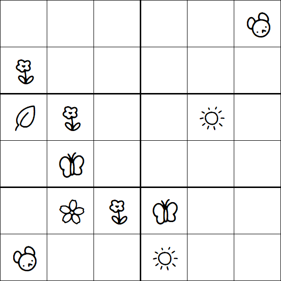 Kids Sudoku 6x6 - Hard