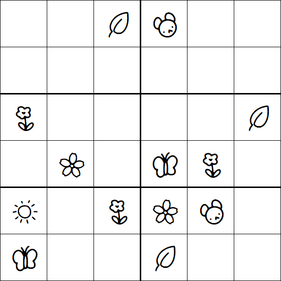 Kids Sudoku 6x6 - Hard