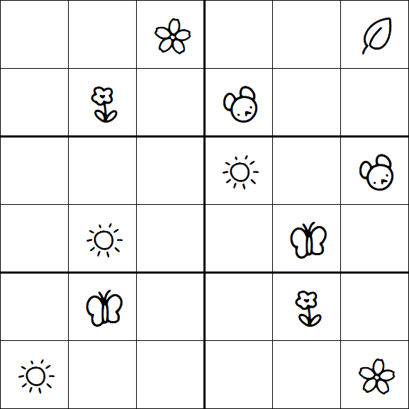 Kids Sudoku 6x6 - Hard