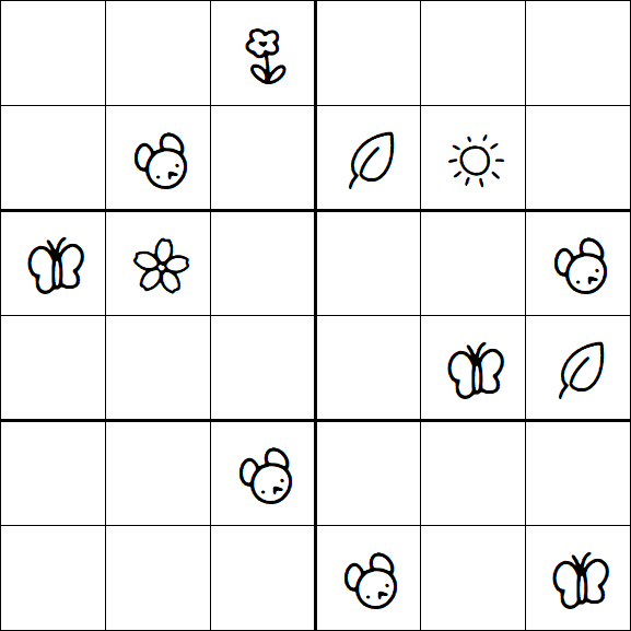 Kids Sudoku 6x6 - Difficile