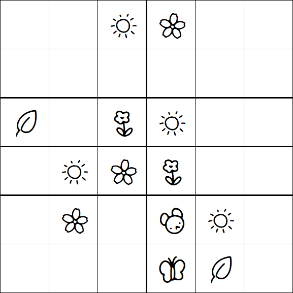 Kids Sudoku 6x6 - Hard