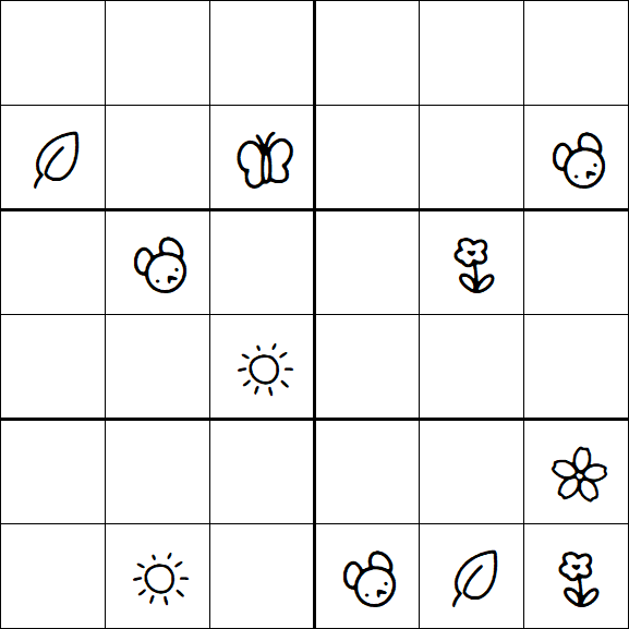 Kids Sudoku 6x6 - Hard