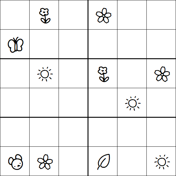 Kids Sudoku 6x6 - Difficile
