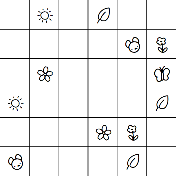 Kids Sudoku 6x6 - Difficile