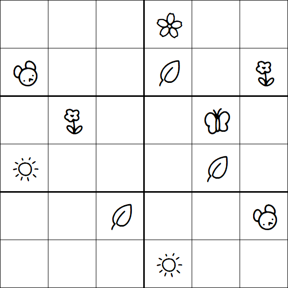 Kids Sudoku 6x6 - Hard