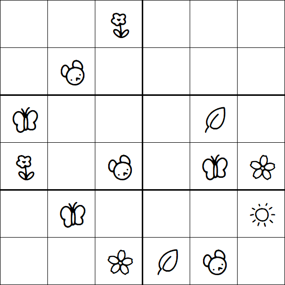 Kids Sudoku 6x6 - Difficile