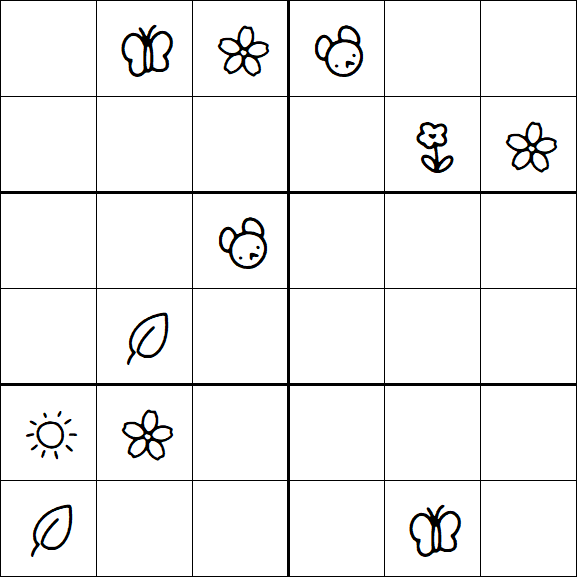 Kids Sudoku 6x6 - Difficile