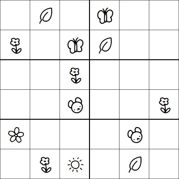Kids Sudoku 6x6 - Medium