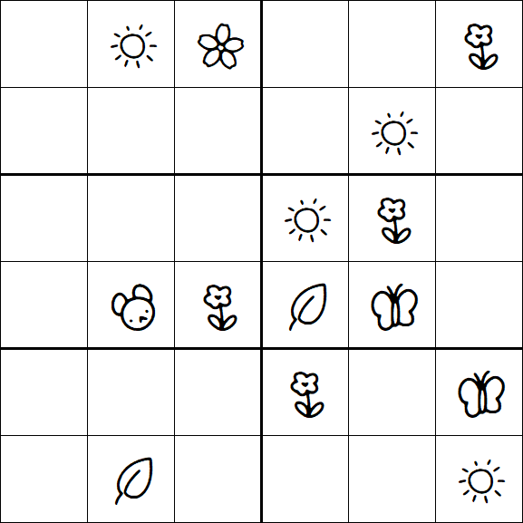 Kids Sudoku 6x6 - Medium