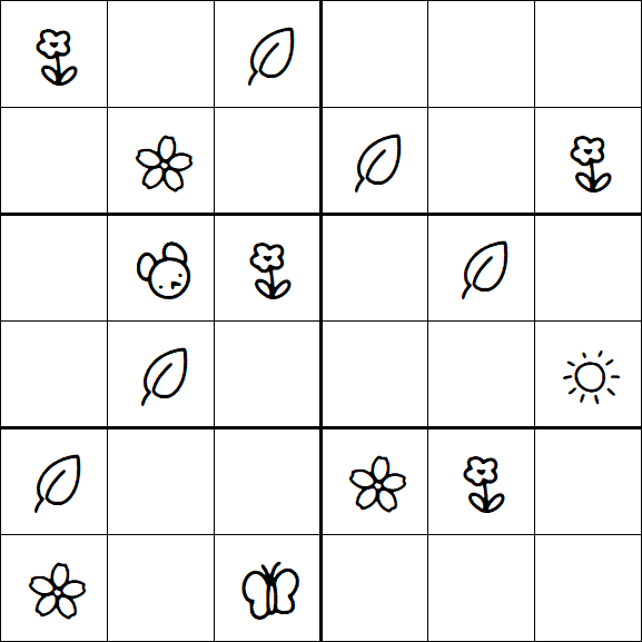Kids Sudoku 6x6 - Medium