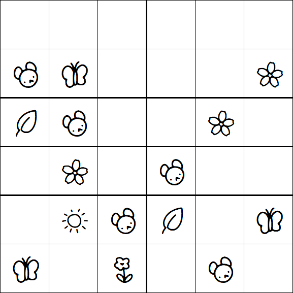 Kids Sudoku 6x6 - Medium