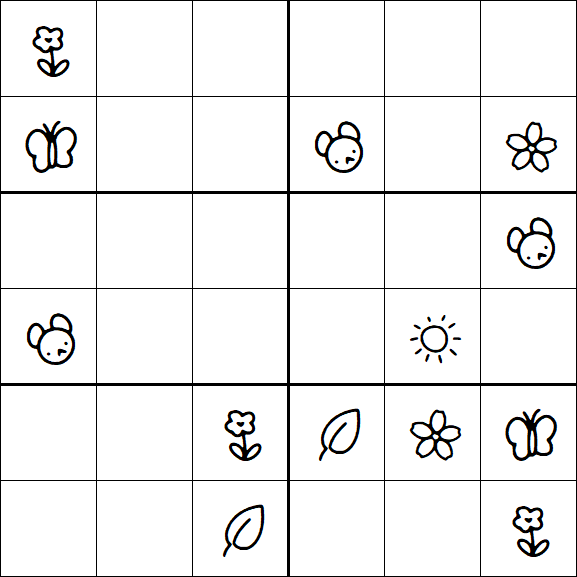 Kids Sudoku 6x6 - Medium