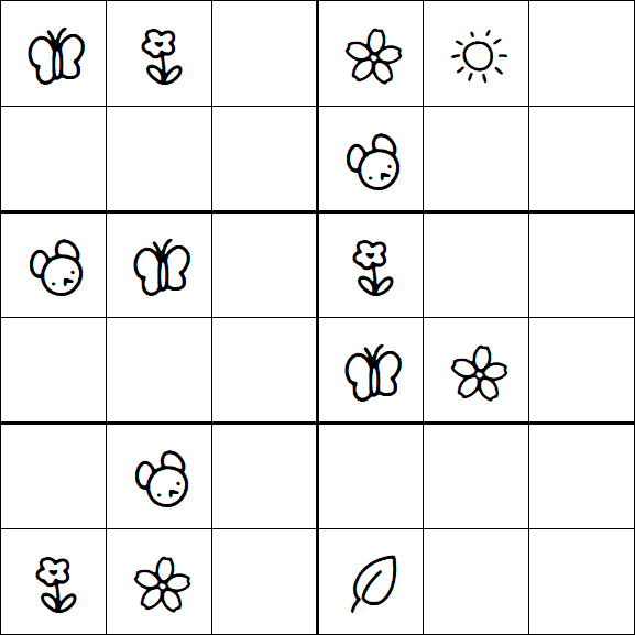 Kids Sudoku 6x6 - Medium