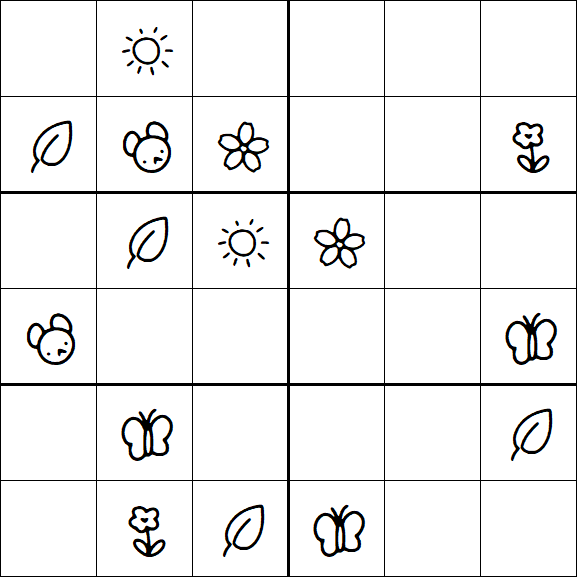 Kids Sudoku 6x6 - Medio