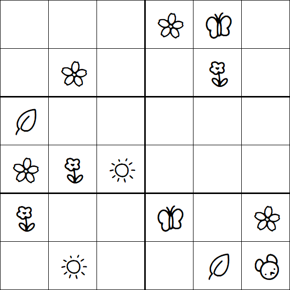 Kids Sudoku 6x6 - Medio