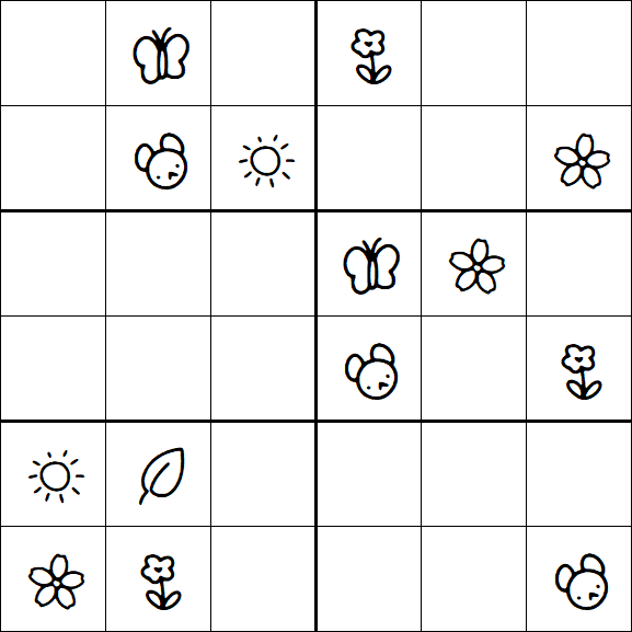 Kids Sudoku 6x6 - Medio