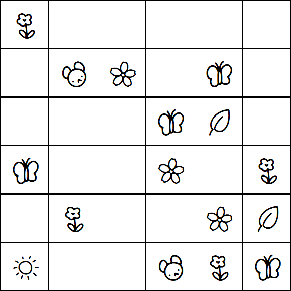 Kids Sudoku 6x6 - Medio