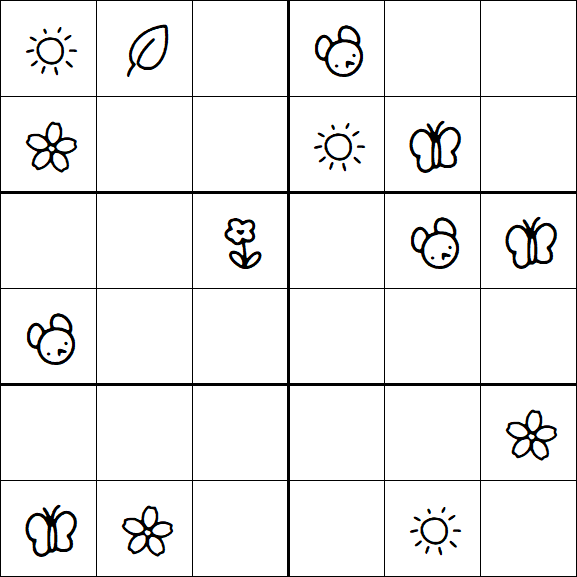 Kids Sudoku 6x6 - Medio