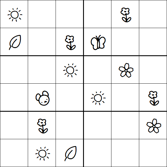 Kids Sudoku 6x6 - Medio
